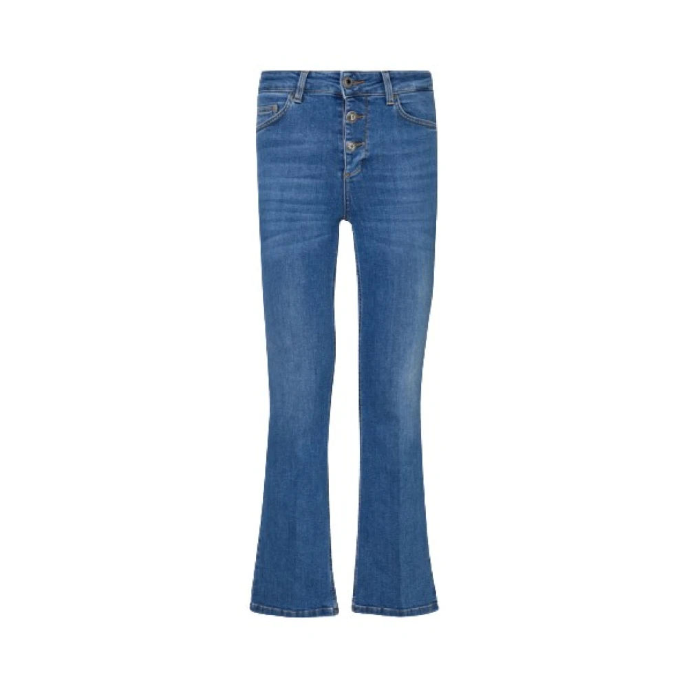 Liu Jo Hoge Taille Crop Flare Jeans Blue Dames