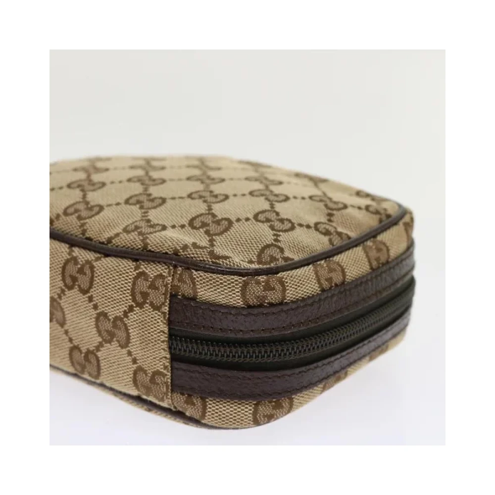 Gucci Vintage Pre-owned Fabric gucci-bags Beige Dames