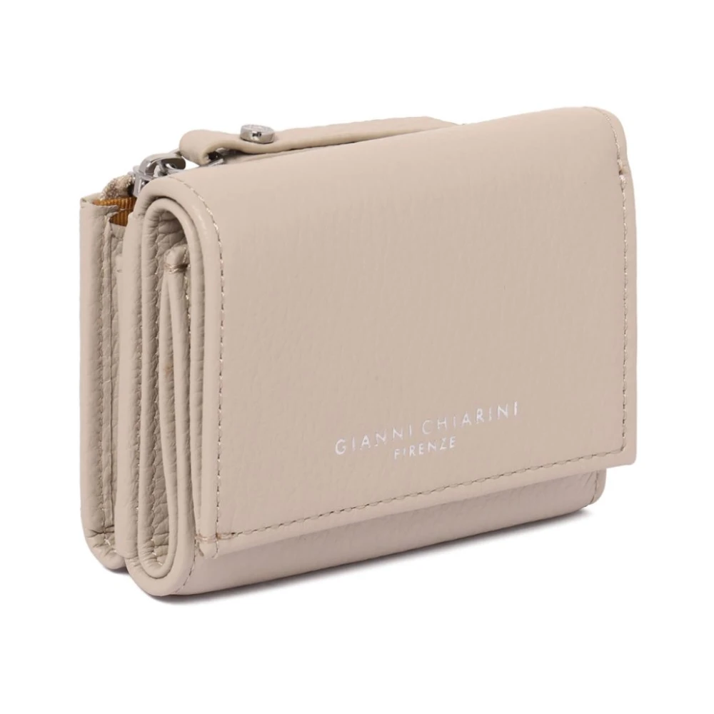 Gianni Chiarini Beige Leren Bi-Fold Portemonnee Beige Dames