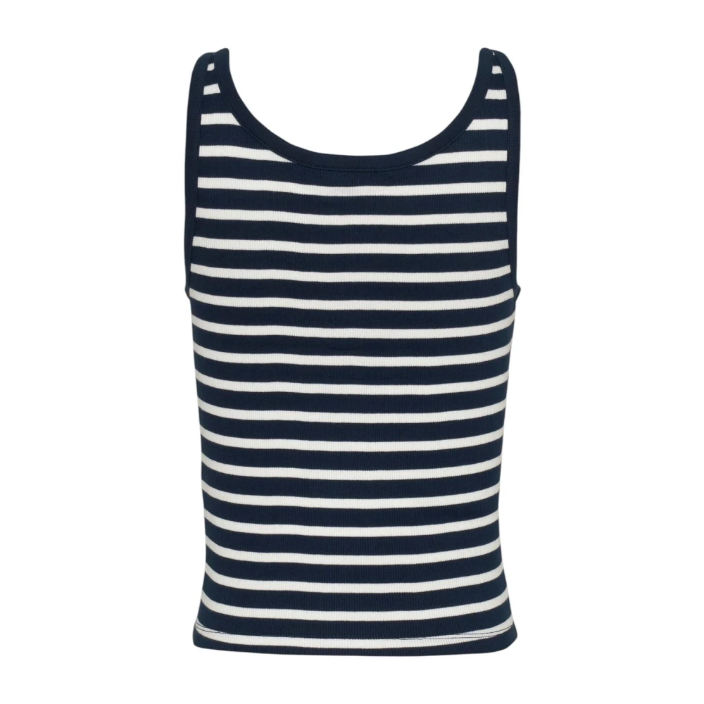 Tommy Jeans Gestreepte mouwloze knoop-tanktop Multicolor Dames