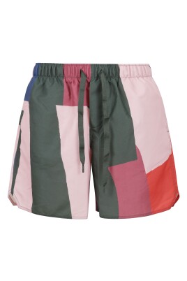 multicolor-elastic-waist-swimsuit-with-pockets