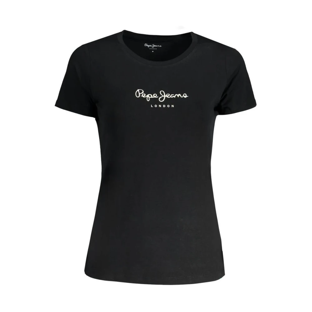 Pepe Jeans Women's Black Short Sleeve Crew Neck Tee