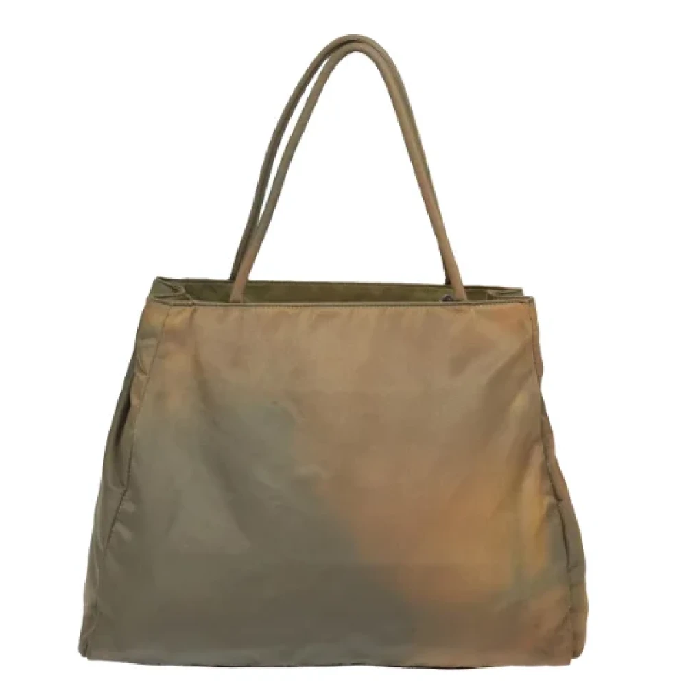 Prada Vintage Pre-owned Nylon totes Brown Dames