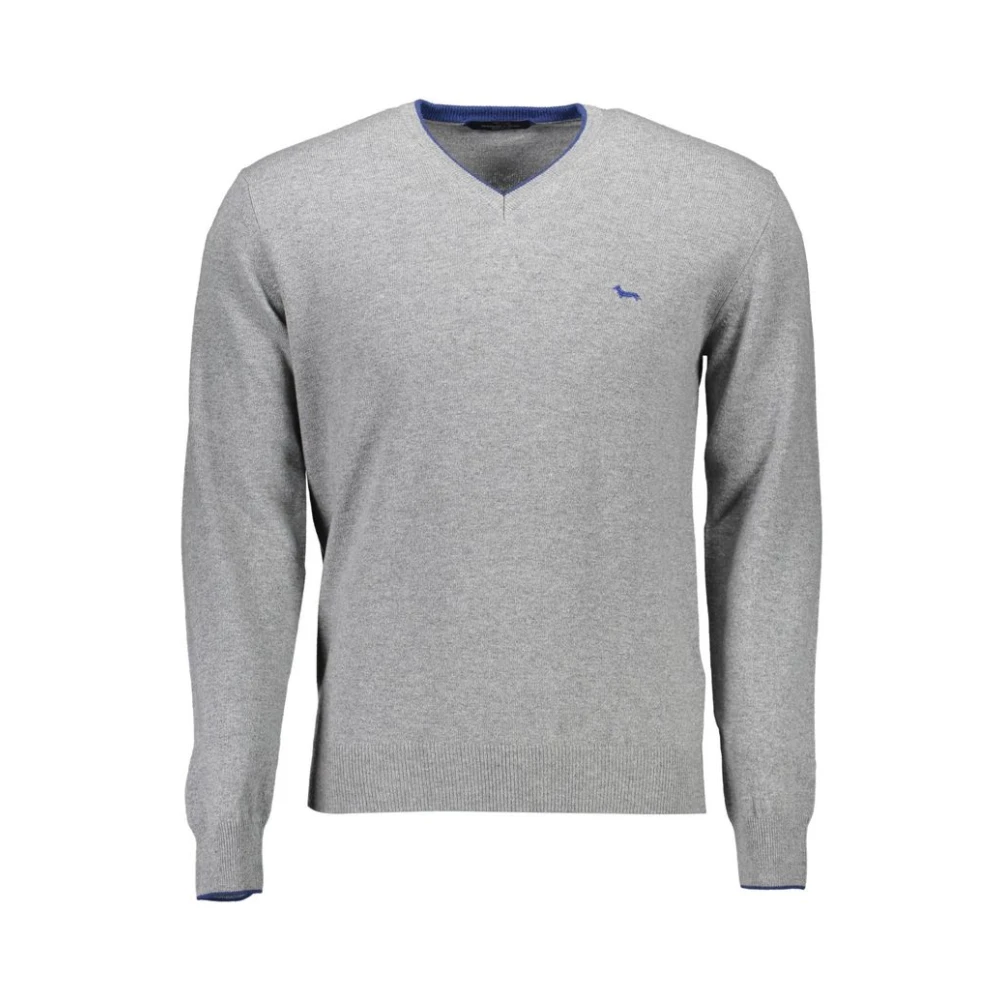 Harmont & Blaine Men's Gray V-Neck Knitwear,, V-Neck Knitwear 2XL