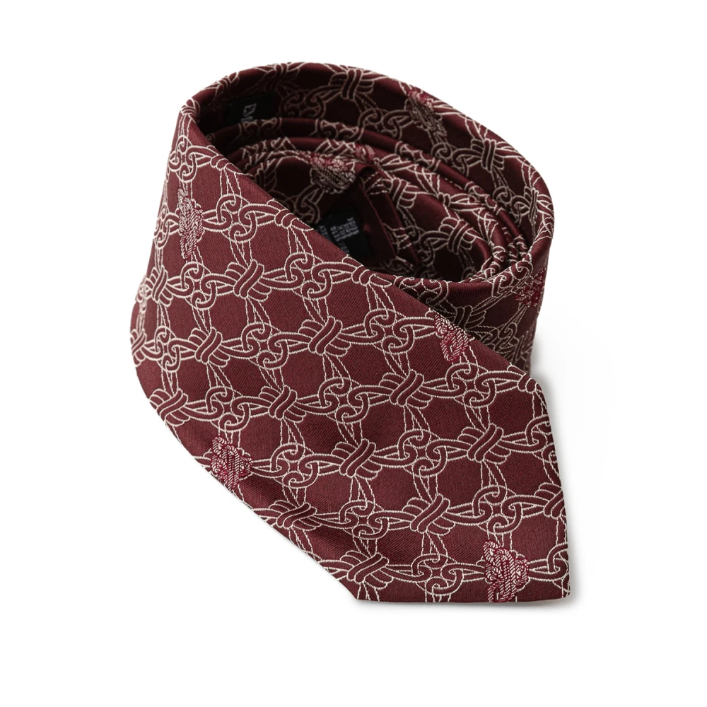 Emporio Armani Bordeaux Zijden Stropdas Red Heren