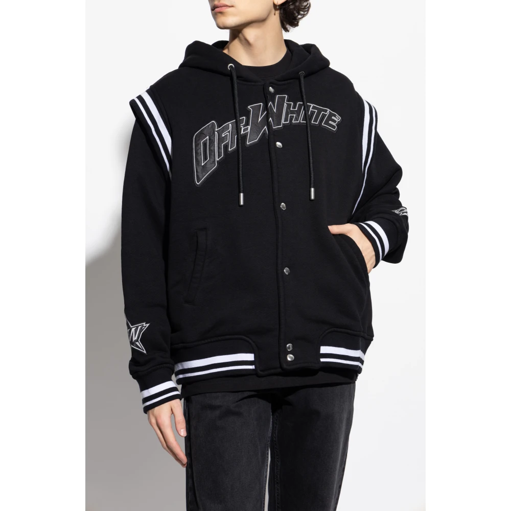 Off White Jas met logo Black Heren