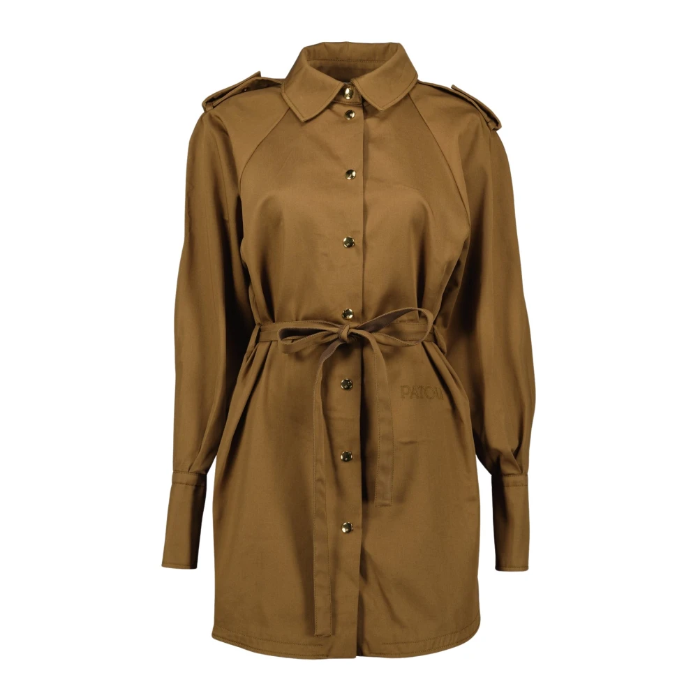 Patou Women's Brown Shirt Dresses, S, Shirt Dress, Fall-Winter 2025 Collection