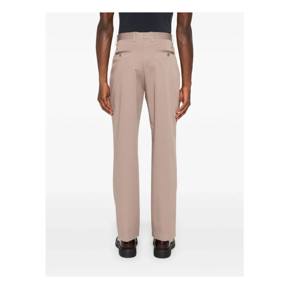 ETRO Bruine Katoenen Twill Broek Slim Fit Beige Heren