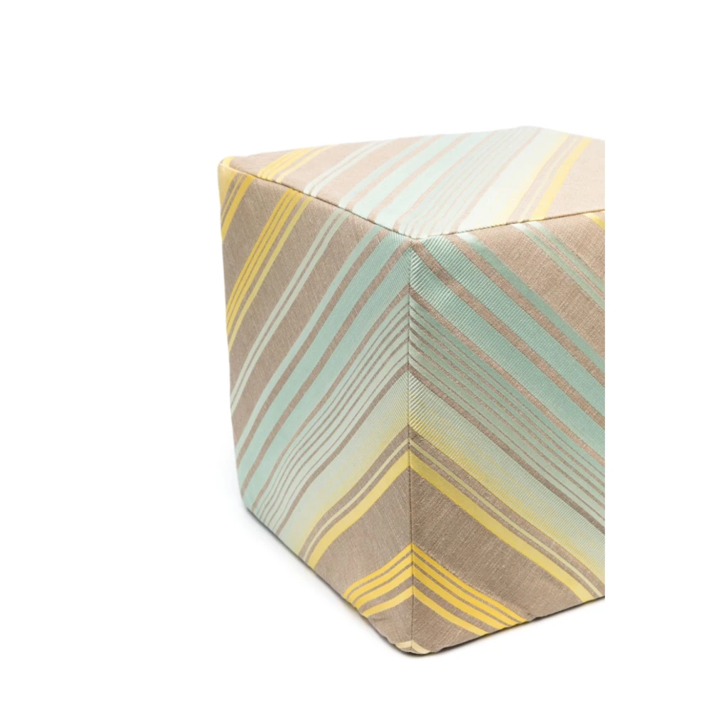 Missoni Home Saint Remy Pouf Cube in Geel Reseda Multicolor Heren