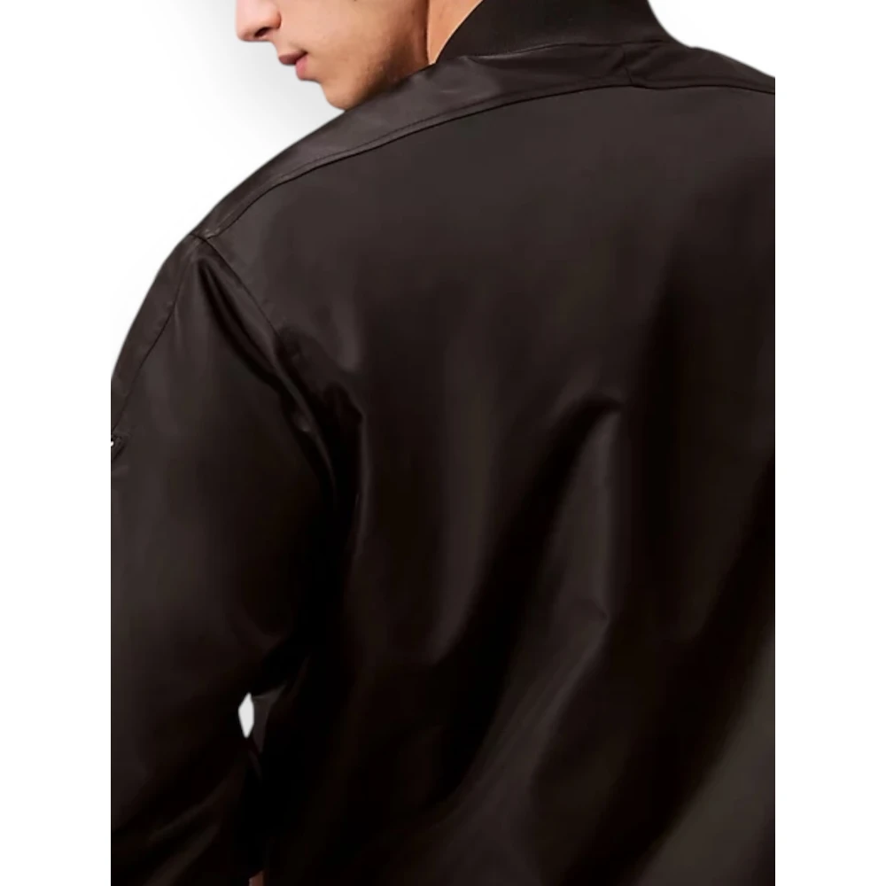 Calvin Klein Gewatteerde Nylon Hero Bomber Jas Black Heren