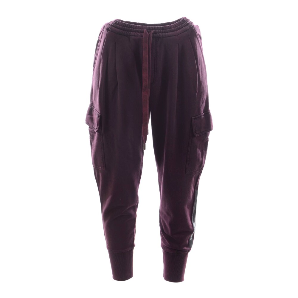 Dolce & Gabbana PURPLE WOOL TROUSERS WITH CREASE パンツ 上質 Stretch wool twill pants with wide leg in Black for Men