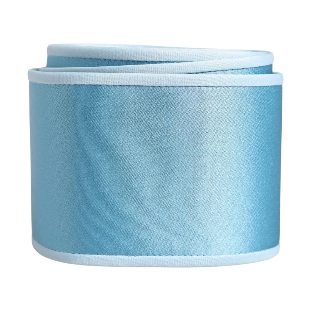 Dolce & Gabbana Women's Blue Silk Satin Waist Cintura Belt