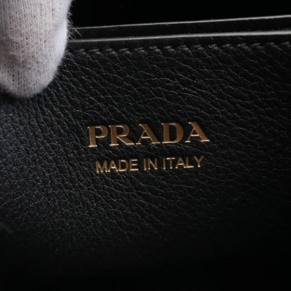 Prada Vintage Pre-owned Leather handbags Black Dames