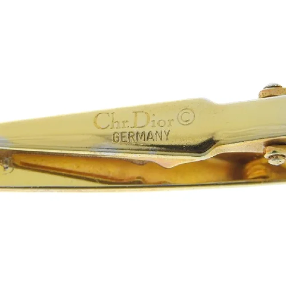 Dior Vintage Pre-owned Metal hair-accessories Yellow Dames