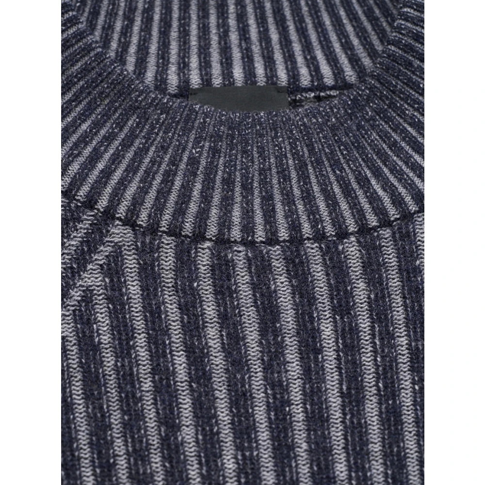 Bugatti Grafische Gebreide Trui in Grijs-Blauw Gray Heren