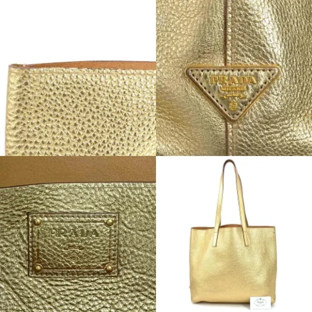 Prada Vintage Pre-owned Leather prada-bags Yellow Dames