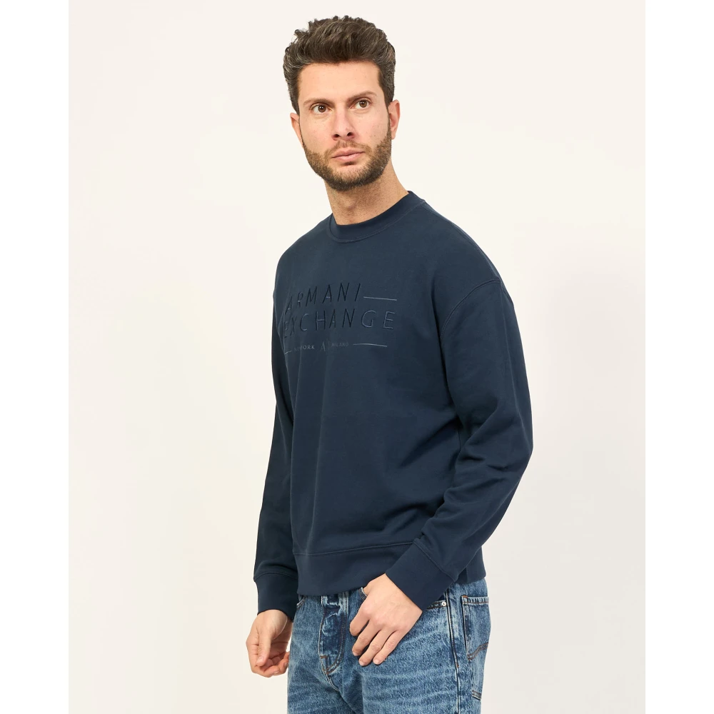 Armani Exchange Sweatshirts Blue Heren