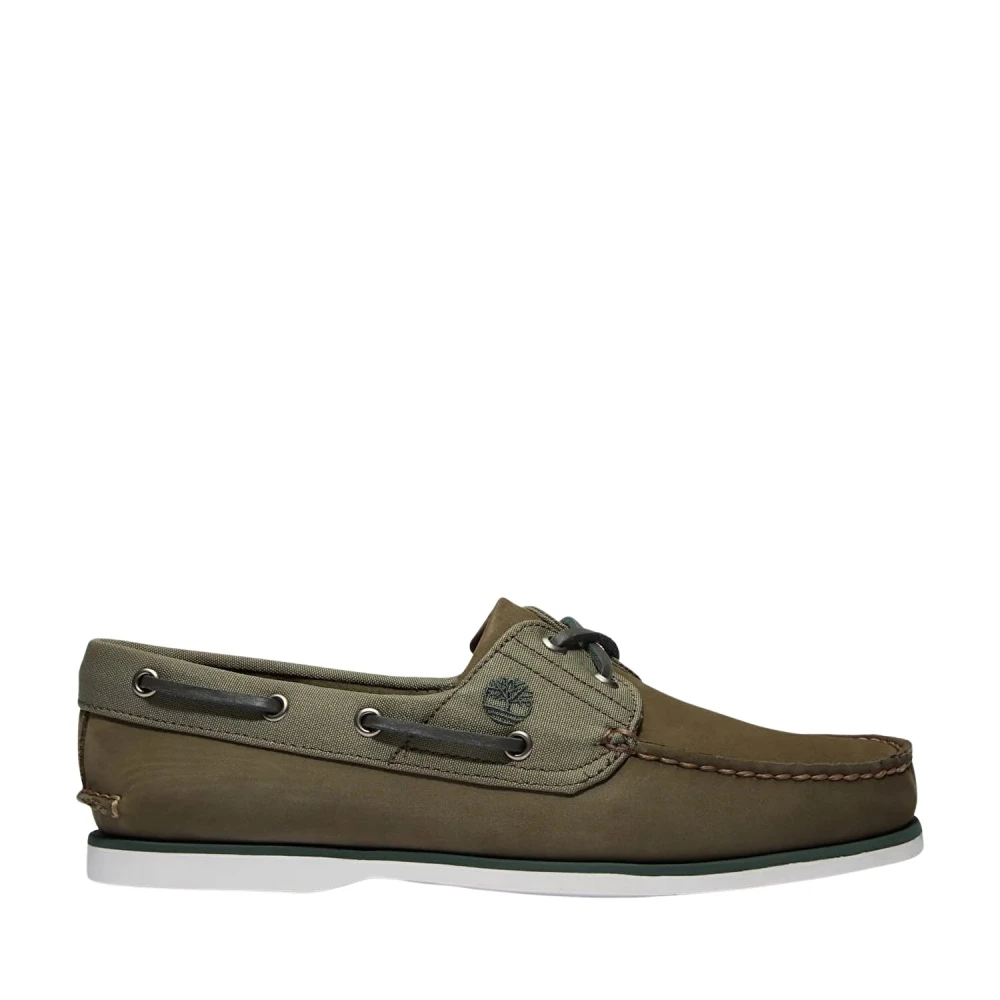 Timberland Men's Green Classic Boat Shoe Dark Leather Upper - Boat Shoes - 10 Uk - Shoes