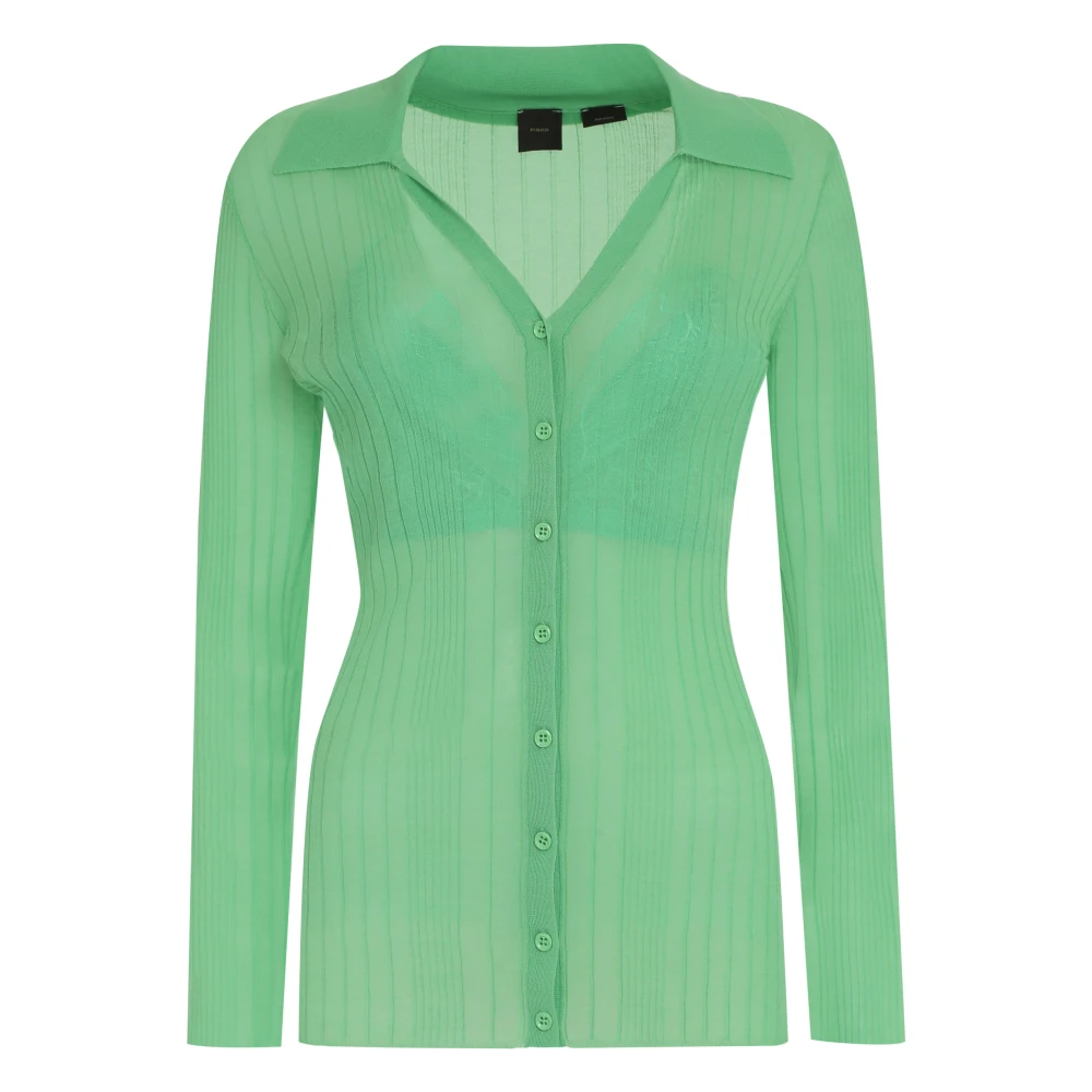 Pinko Crêpe Blouse met Kant BH Green Dames