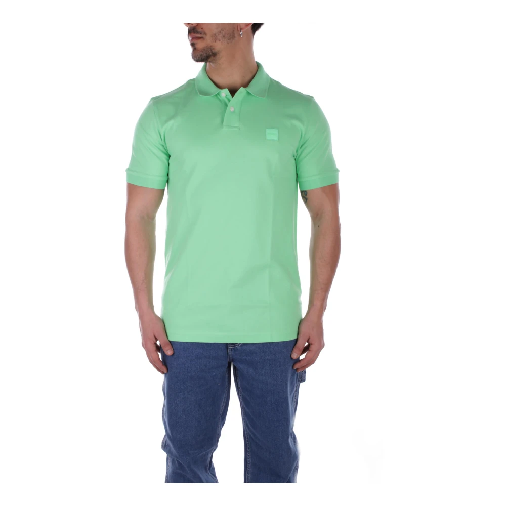 Hugo Boss Heren Logo Front Polo Shirt Green Heren