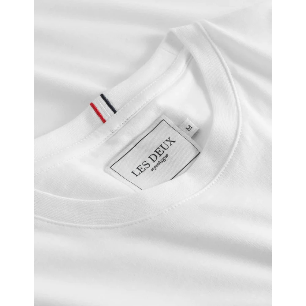 Les Deux Encore Logo Katoen Slim Fit T-shirt White Heren