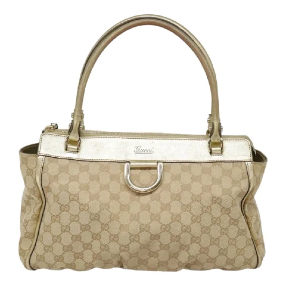 Gucci Vintage Pre-owned Canvas gucci-bags Beige Dames