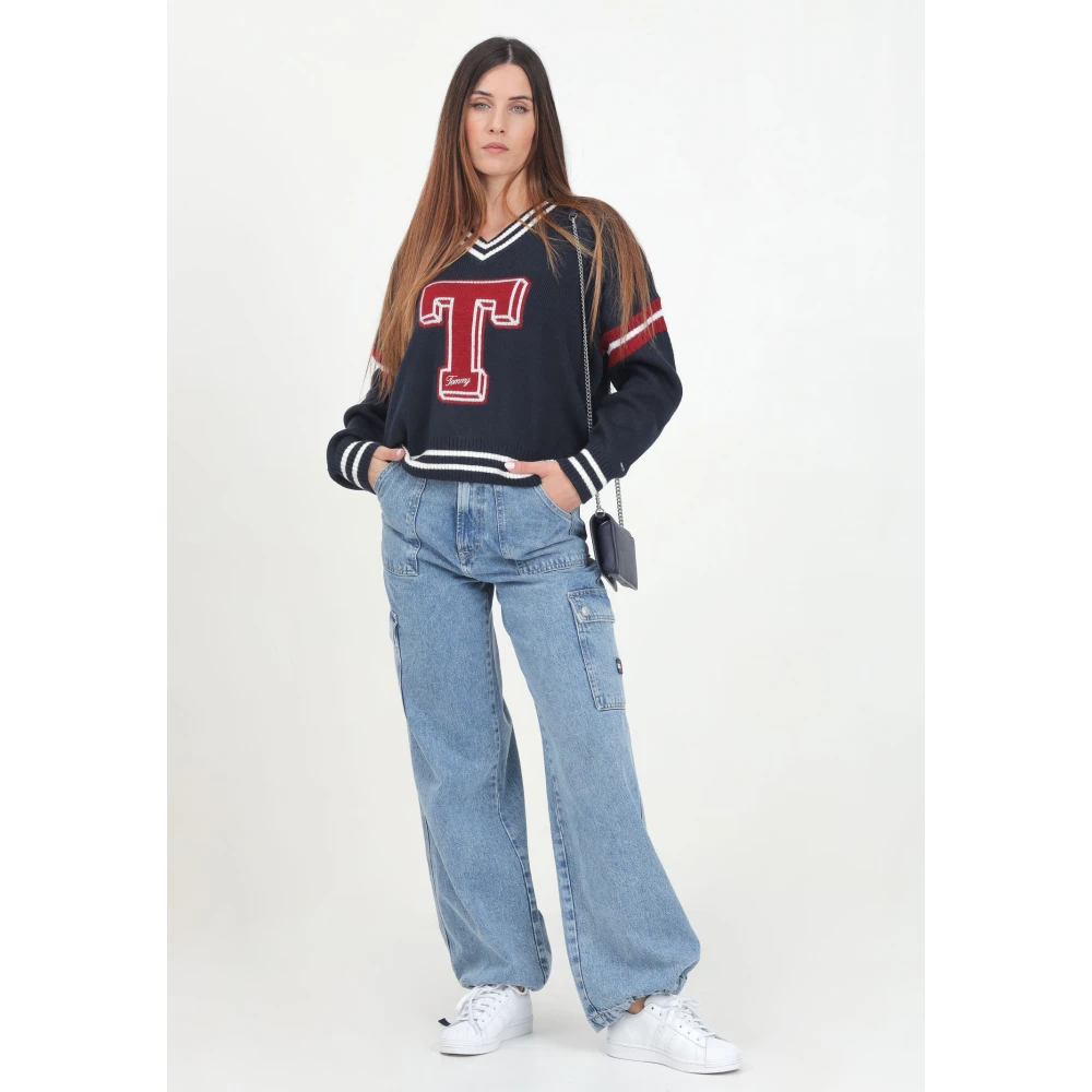 Tommy Jeans Claire Loose High-Waisted Streetwear Jeans Blue Dames