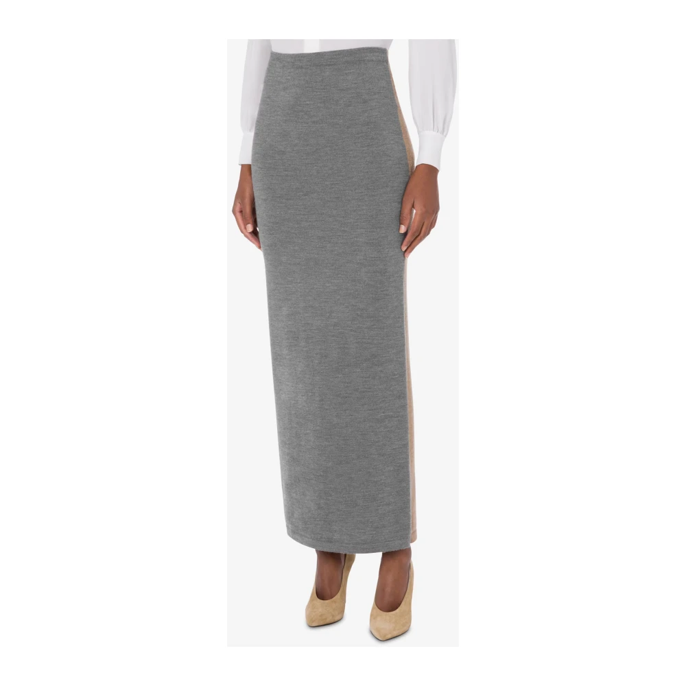 Moschino Grijze Geplooide Rok Gray Dames