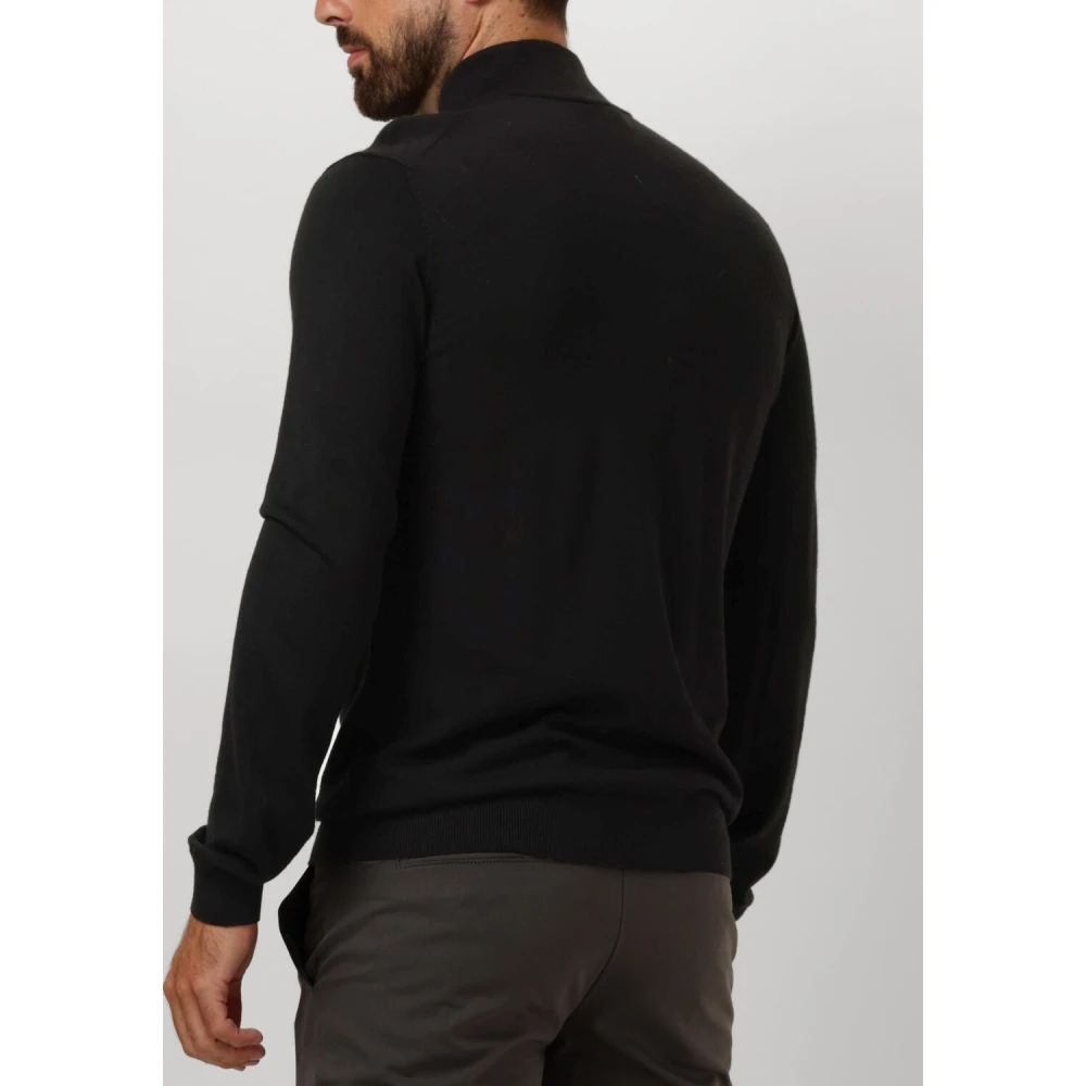 Hugo Boss Elegante Zwarte Coltrui Black Heren