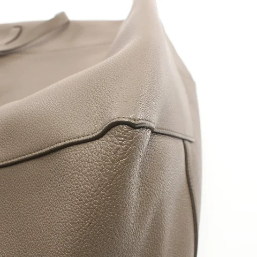 Celine Vintage Pre-owned Leather celine-bags Gray Dames