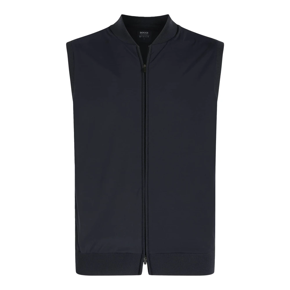 Boggi Milano Uomo Blu - Gilet In Jersey Tecnico Navy - Jackets - L