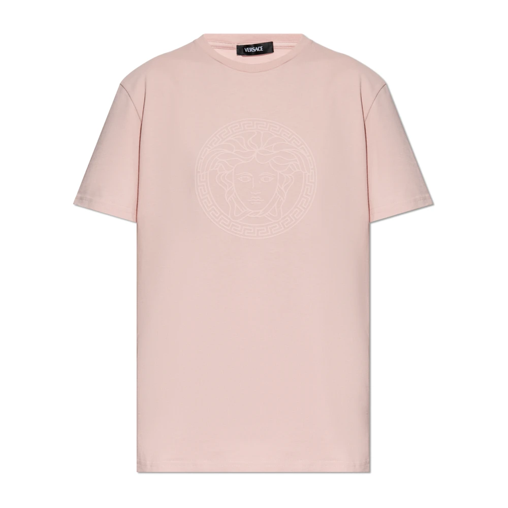 Versace T-shirt met logo Pink Dames