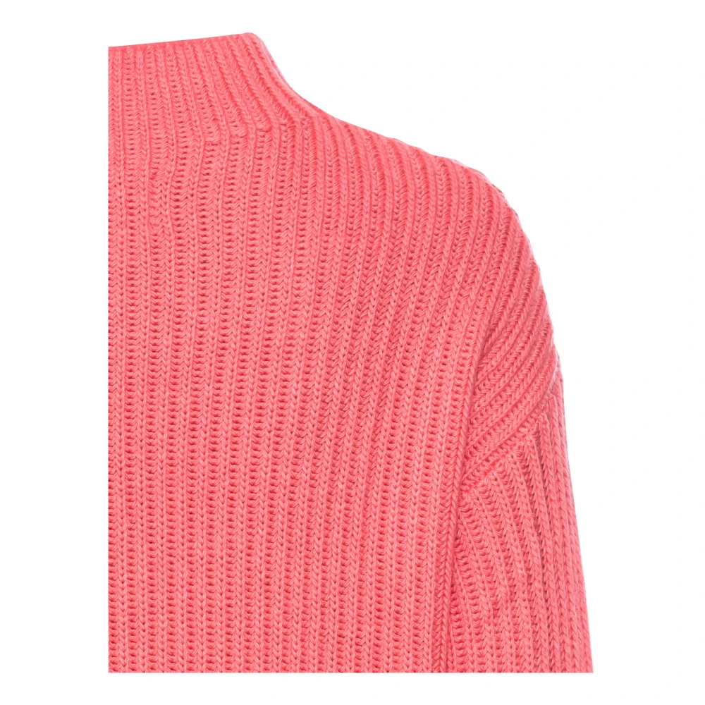 camel active Rolhals Gebreide Trui Pink Dames
