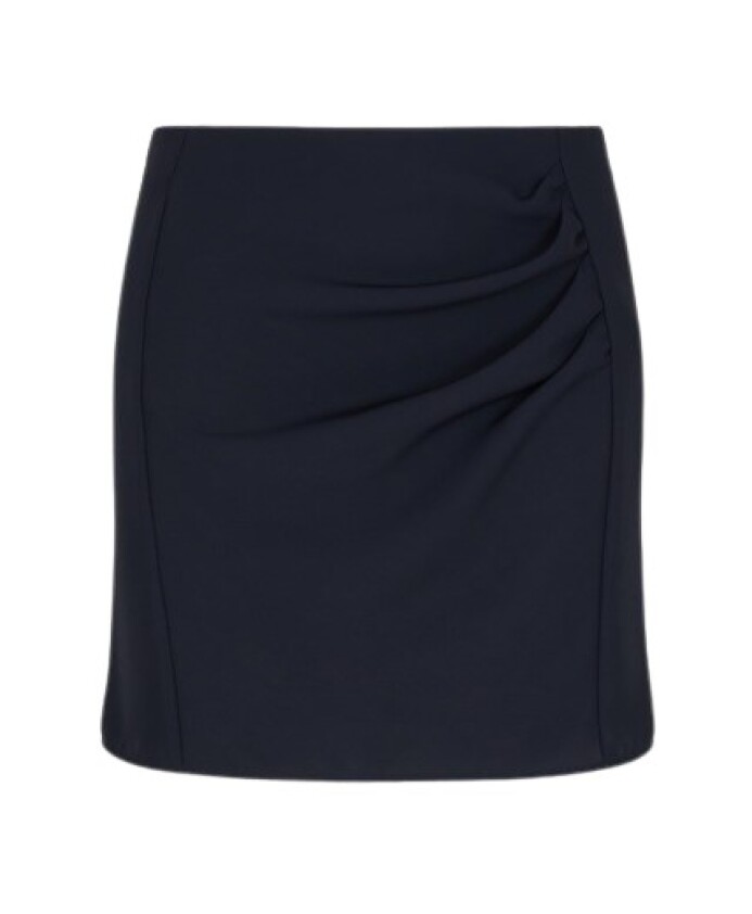 jupe-courte-drapee-bleue