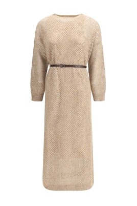 robe-longue-perforee-avec-ceinture-en-cuir