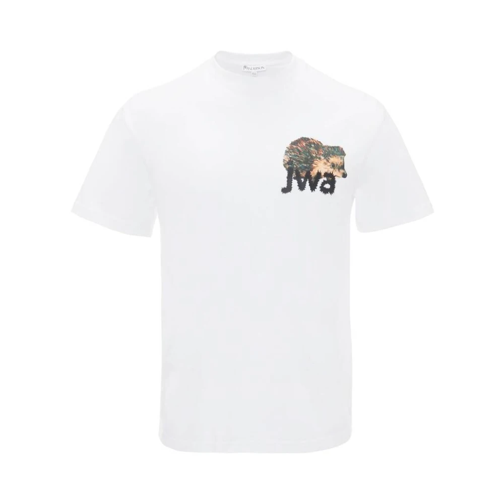 JW Anderson Grafische Print Katoenen T-shirt White Heren