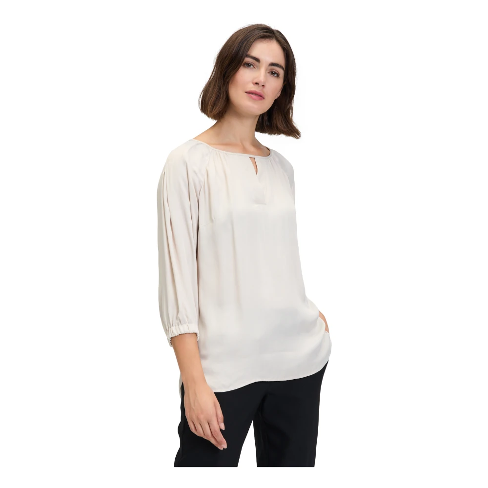 Betty Barclay Elegante Blouse met Ronde Halslijn Beige Dames