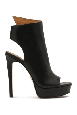 Peep toe stövlar med platå