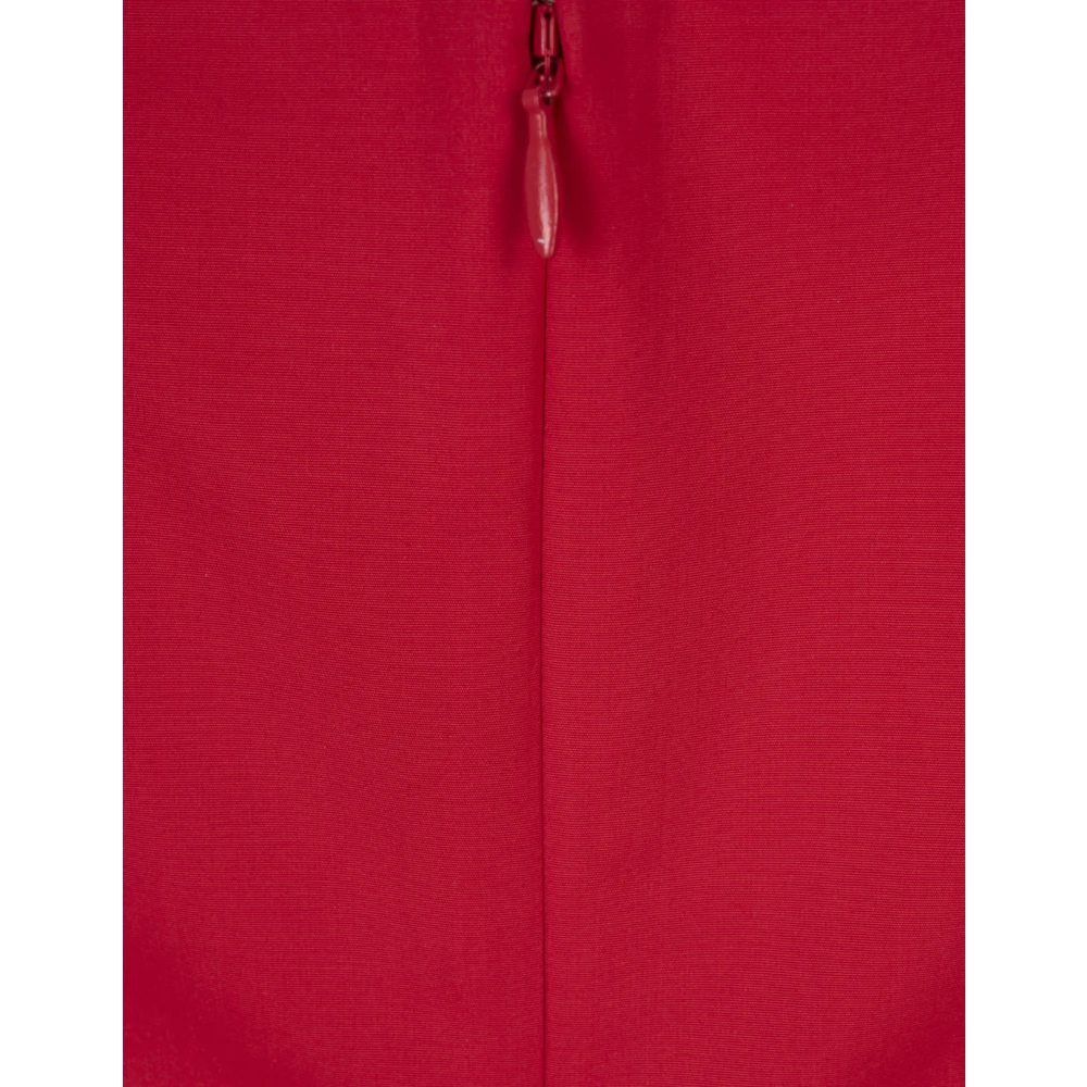 alexander mcqueen Rode Midi Jurk met Sweetheart Halslijn Red Dames