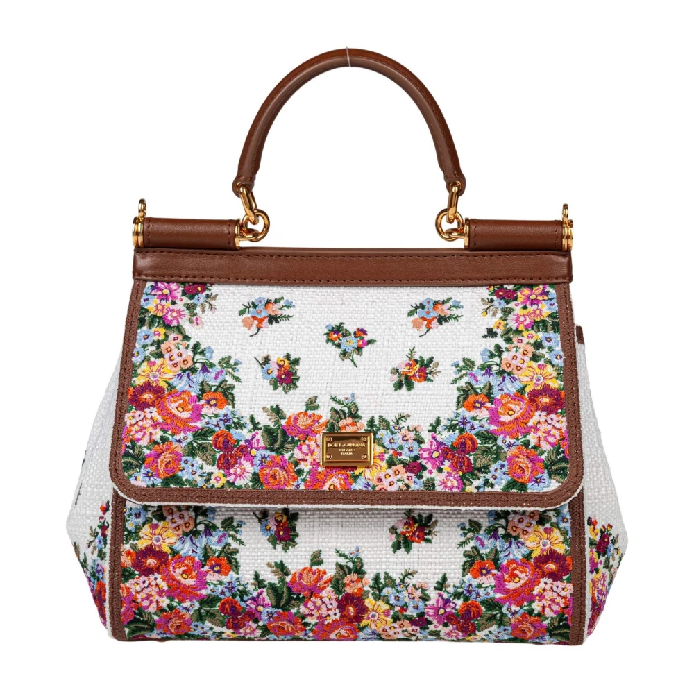 Dolce & Gabbana Donna Multicolor Sicily Medium Embroidered Handbag