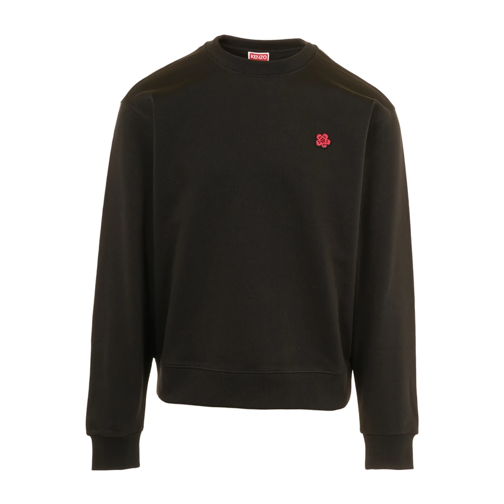 Kenzo Uomo Nero Felpa Classica Con Fiore