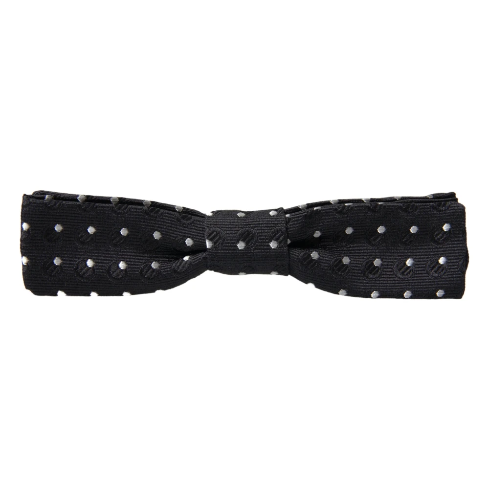Dolce & Gabbana Men's Black Bow Ties, One Size, Tied Bow Tie