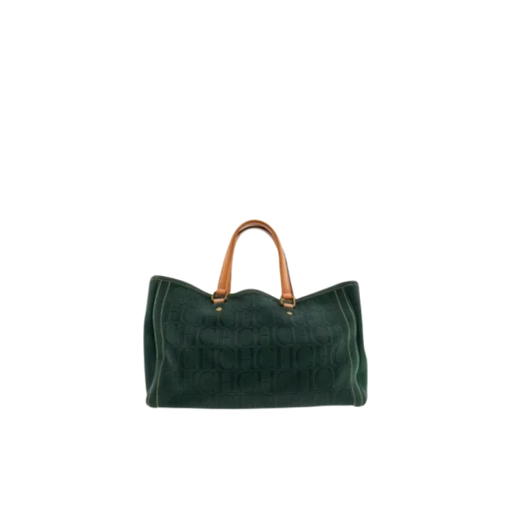 Carolina Herrera Pre-owned Leather handbags Green Dames
