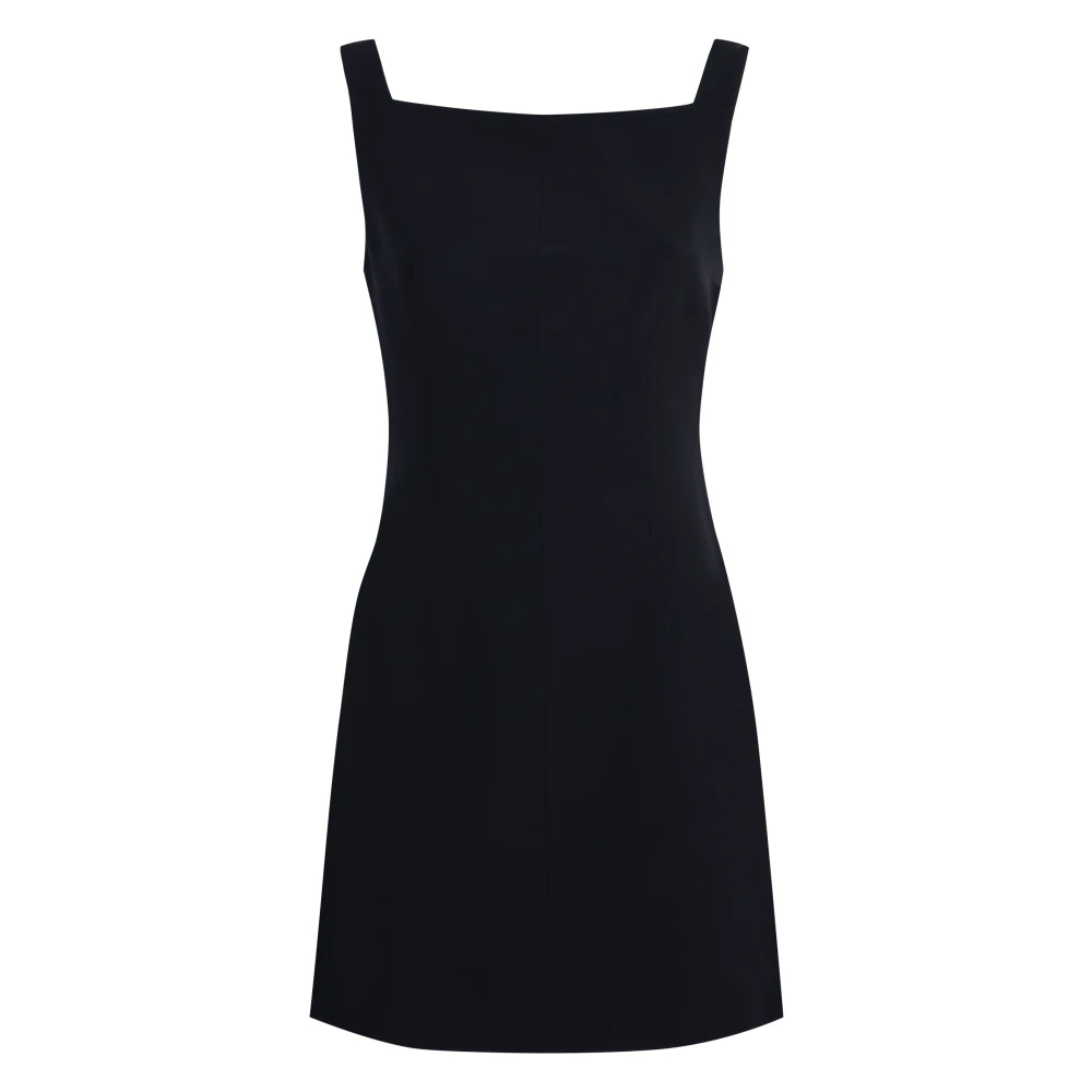 Givenchy Crêpe Jurk met Vierkante Halslijn en Uitgesneden Rug Black Dames
