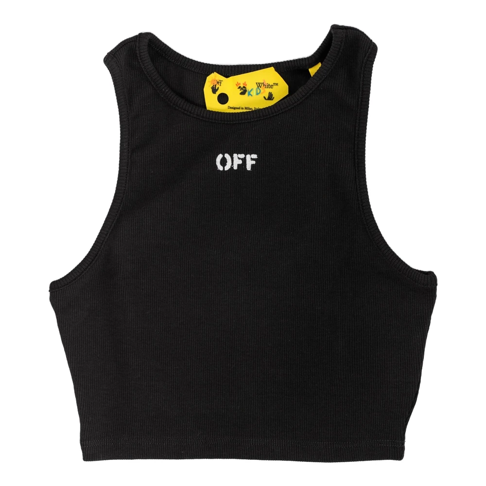 Off White Barn Logo Top i Vit Black, Flicka