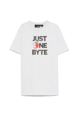 T-shirt med logodetalj och rund hals
