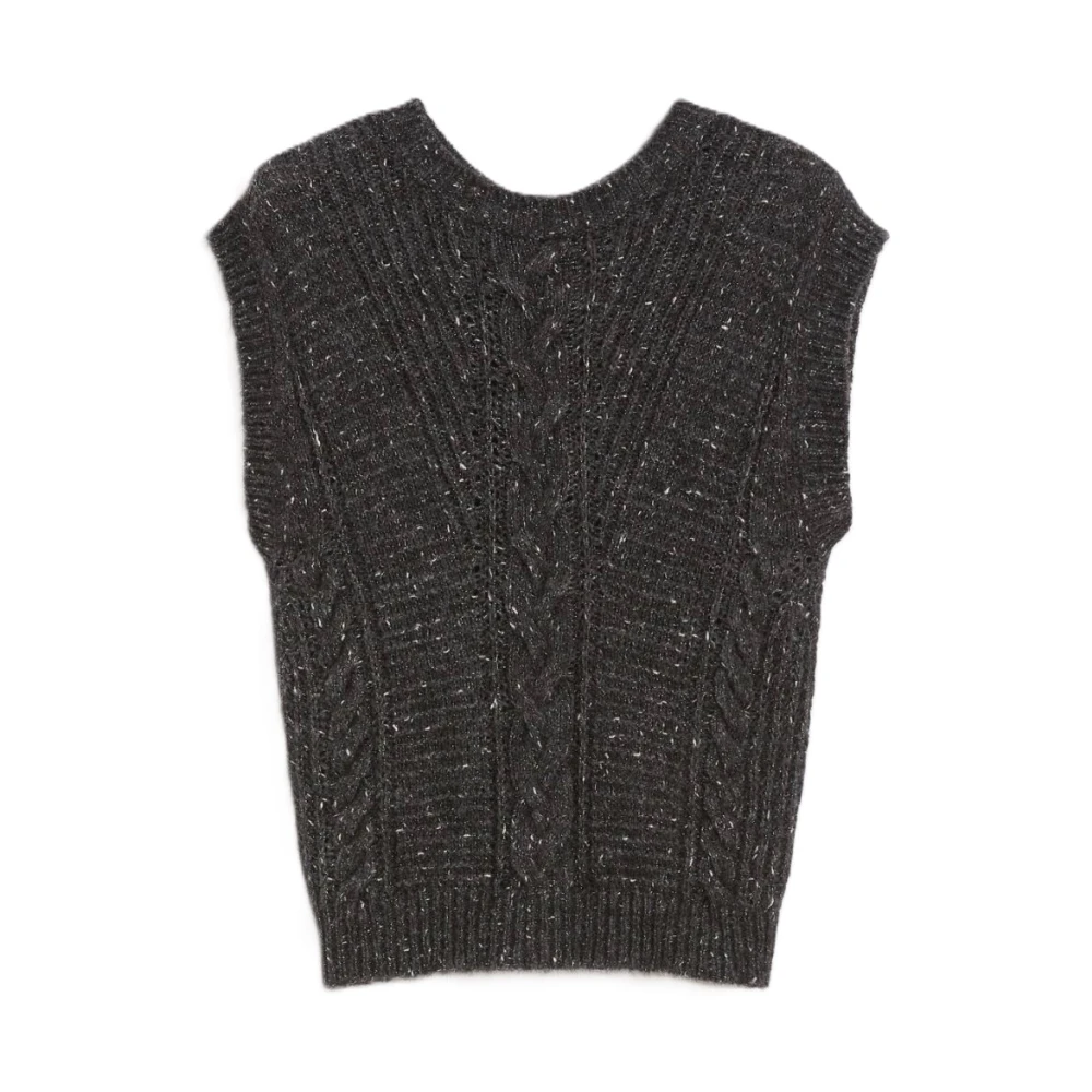 Max Mara Studio Women's Gray Waistcoats, S, Taffy Vest
