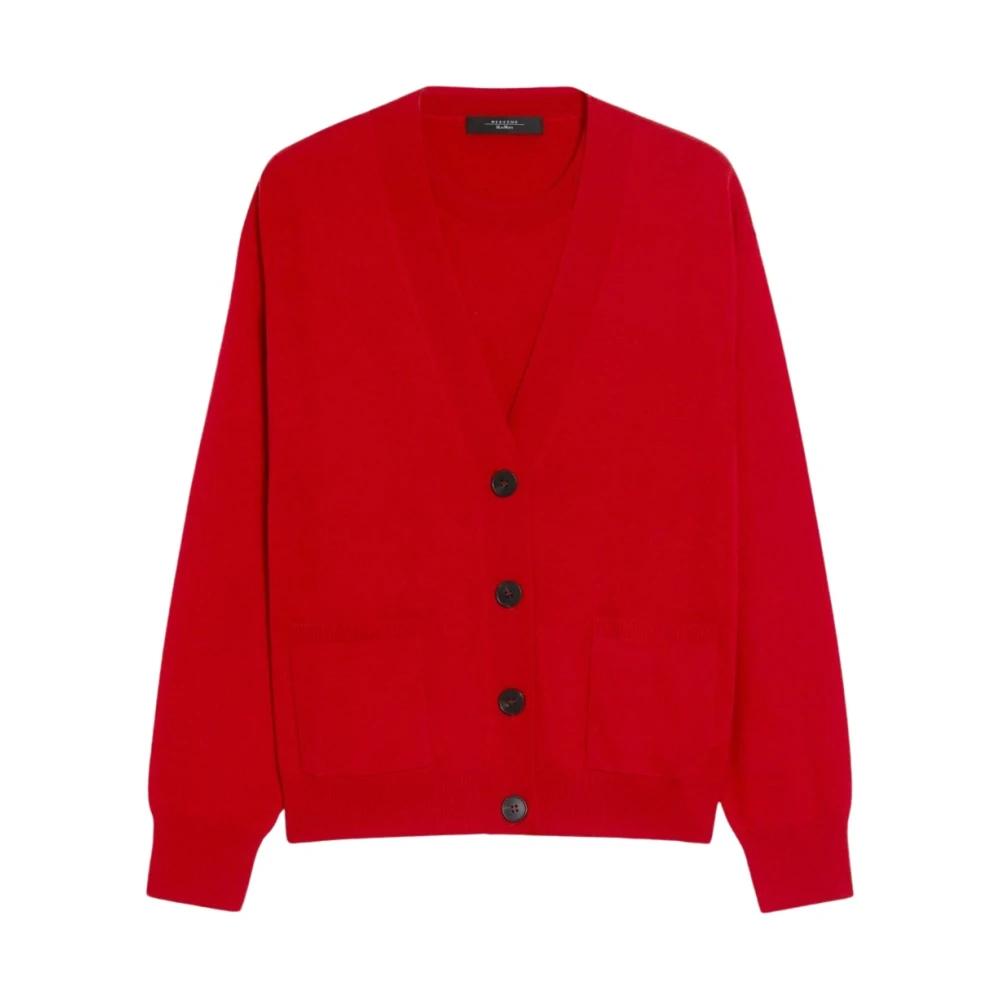 Max Mara Weekend Luxe Gebreide Set met Vest Red Dames