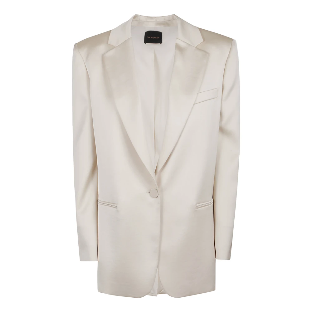 Andamane Witte Blazer met Chic Zakontwerp Beige Dames