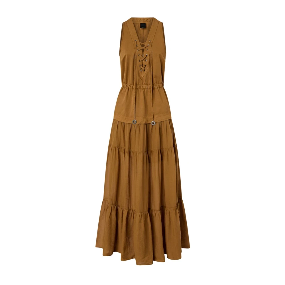 Pinko Women's Brown Maxi Dresses, M, Casarsa Dress